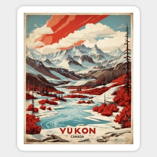 Yukon Canada Vintage Poster Tourism Sticker